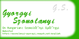 gyorgyi szomolanyi business card